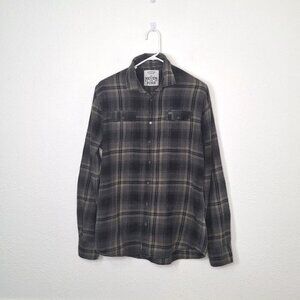De Neven Van Fons Mens Plaid Shirt Flannel Sz L 100% Cotton Western Outdoor Work